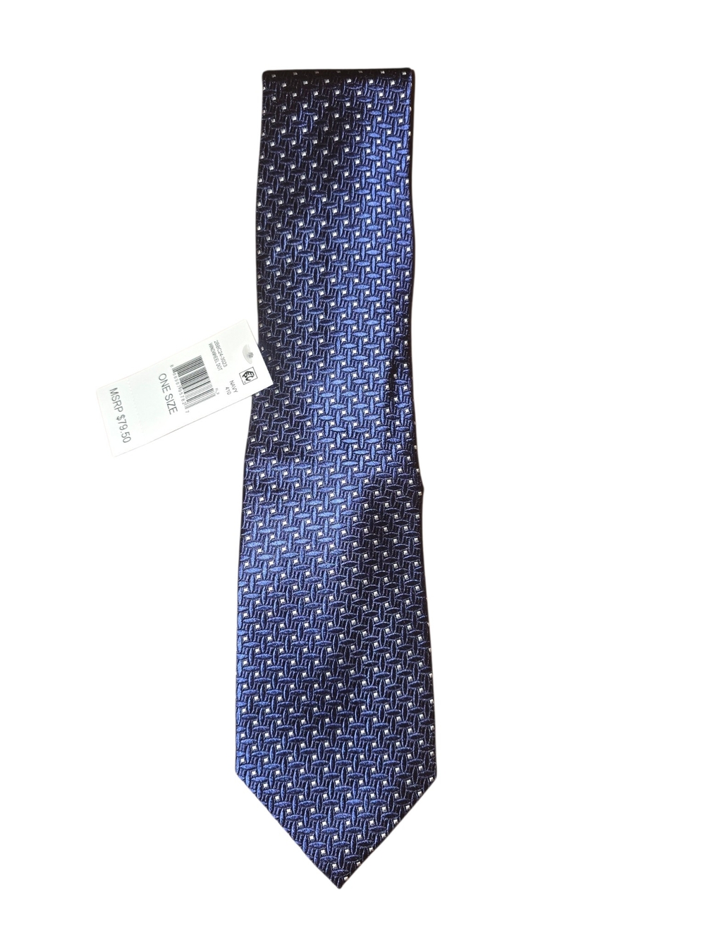 Brooks Brothers Navy Blue Geometric Silk Tie